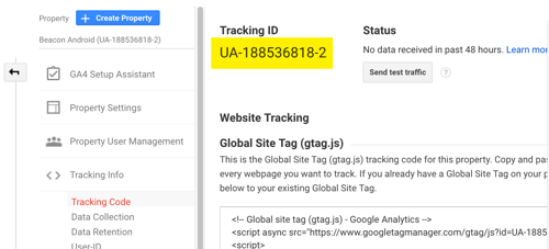 copy tracking ID