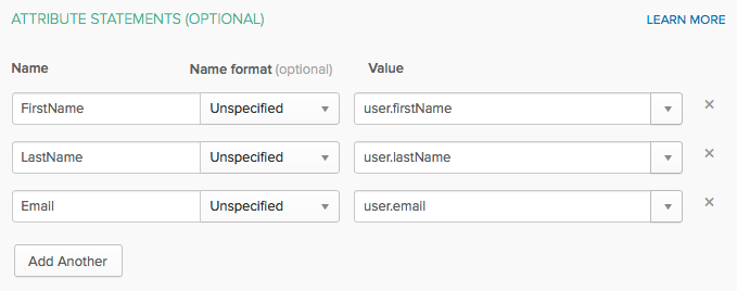 configuration okta