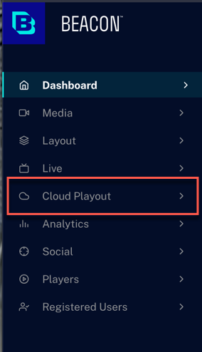 Allez sur Cloud Playout