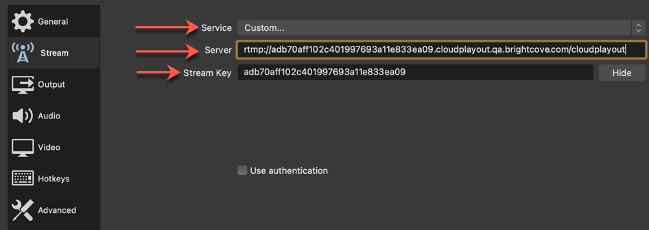 Configuration d'OBS