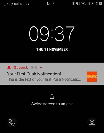 notification android fermé