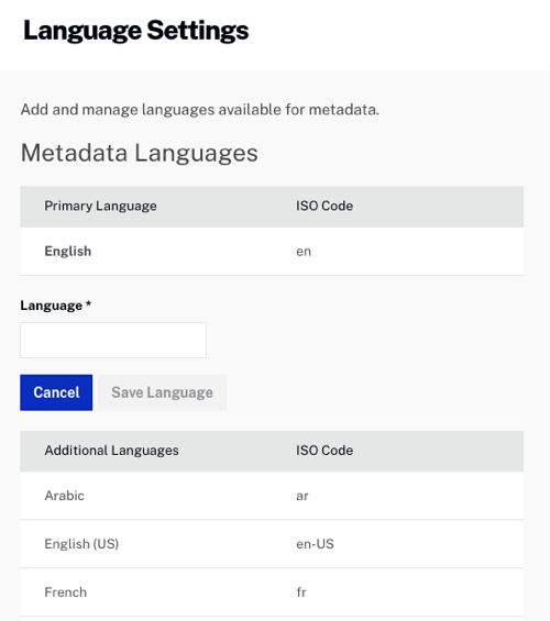 les langages de métadonnées