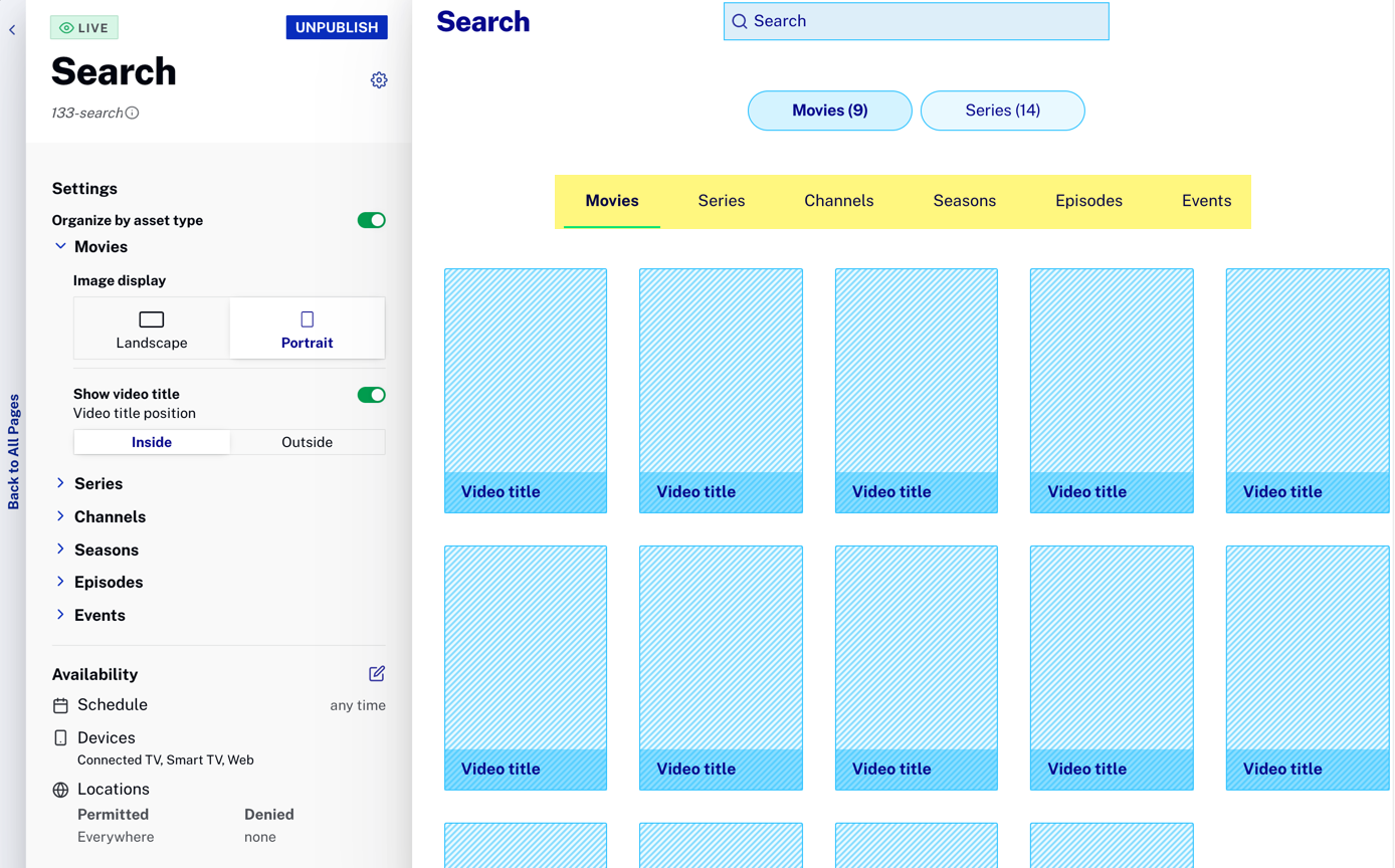 recherche par type d'actif