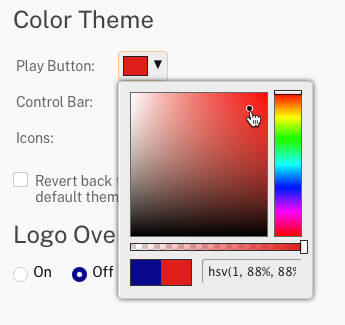 couleur de l'icône