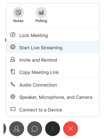 Commencer la réunion Webex